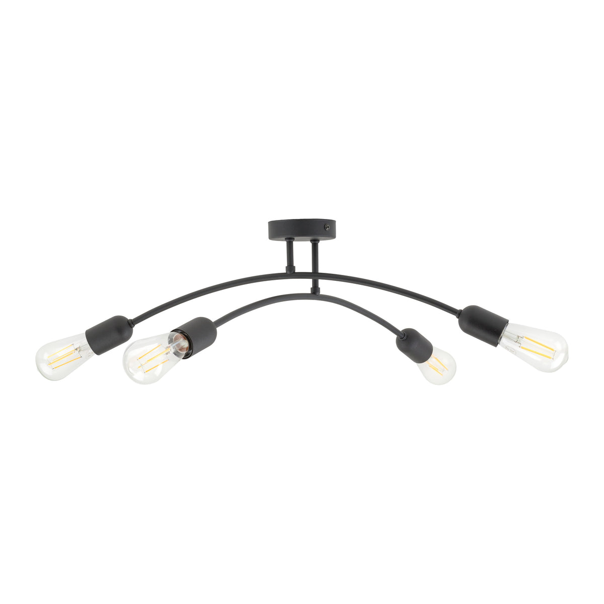 Plafonieră TK Lighting Helix 4, negru, 4 x E27, 4687