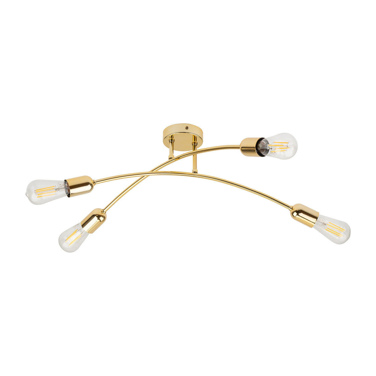 Plafonieră TK Lighting Helix 4, auriu, 4 x E27, 4688