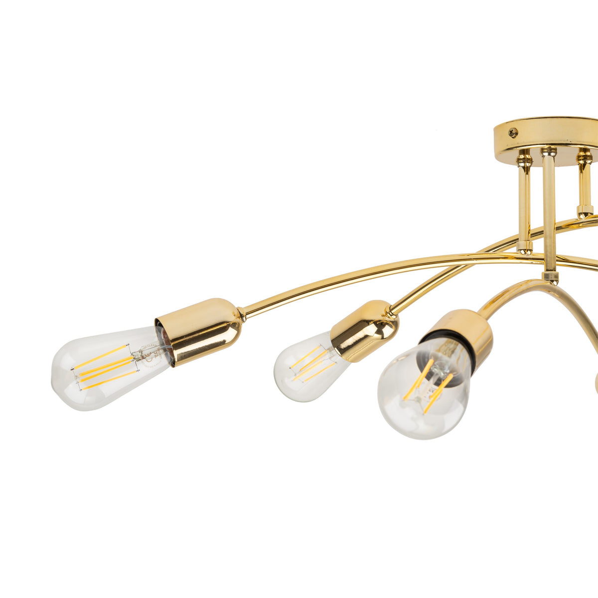 Plafonieră TK Lighting Helix 4, auriu, 4 x E27, 4688