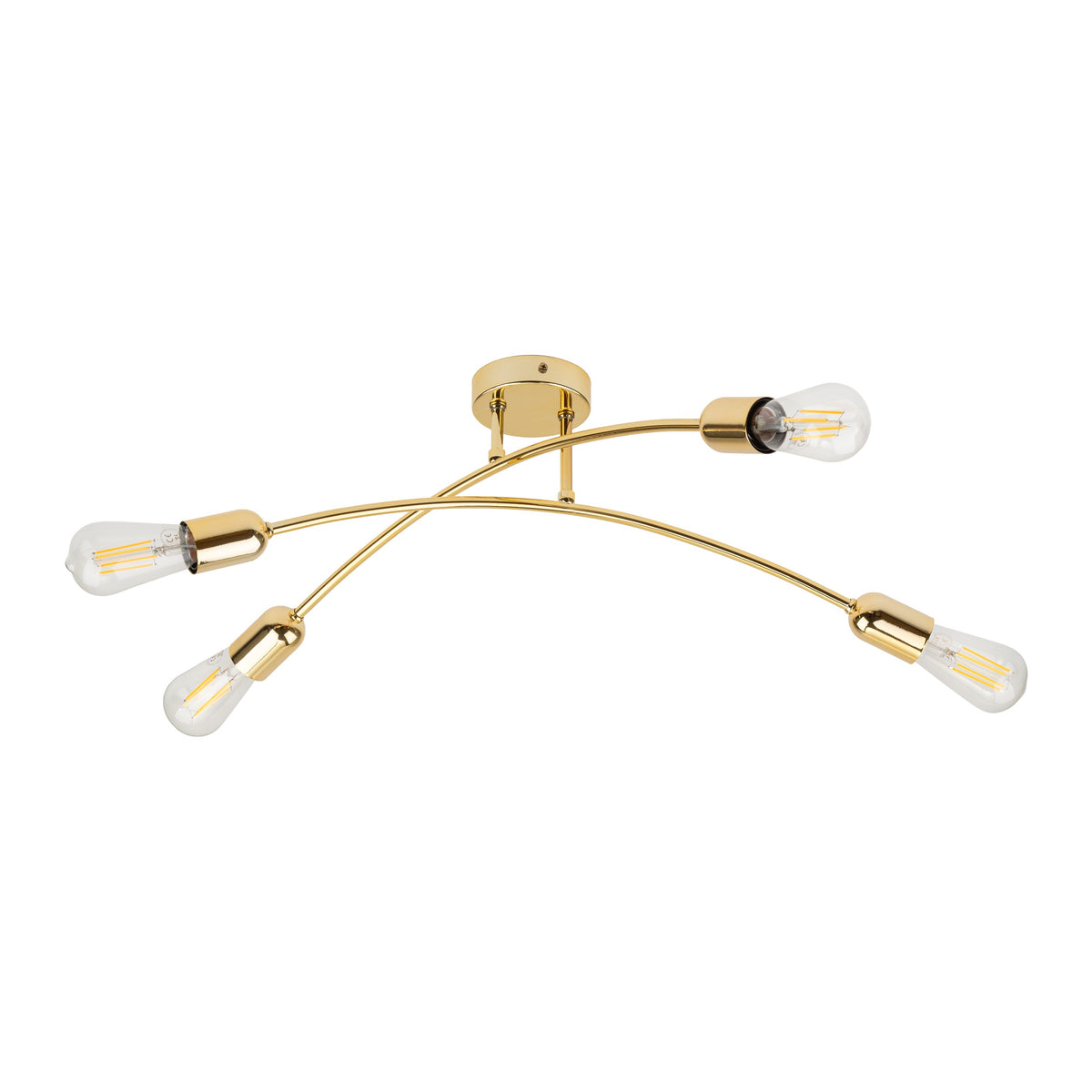 Plafonieră TK Lighting Helix 4, auriu, 4 x E27, 4688