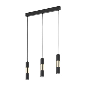Lustră TK Lighting Vivien 3 Bară, negru, auriu, 3 x GU10, 4757