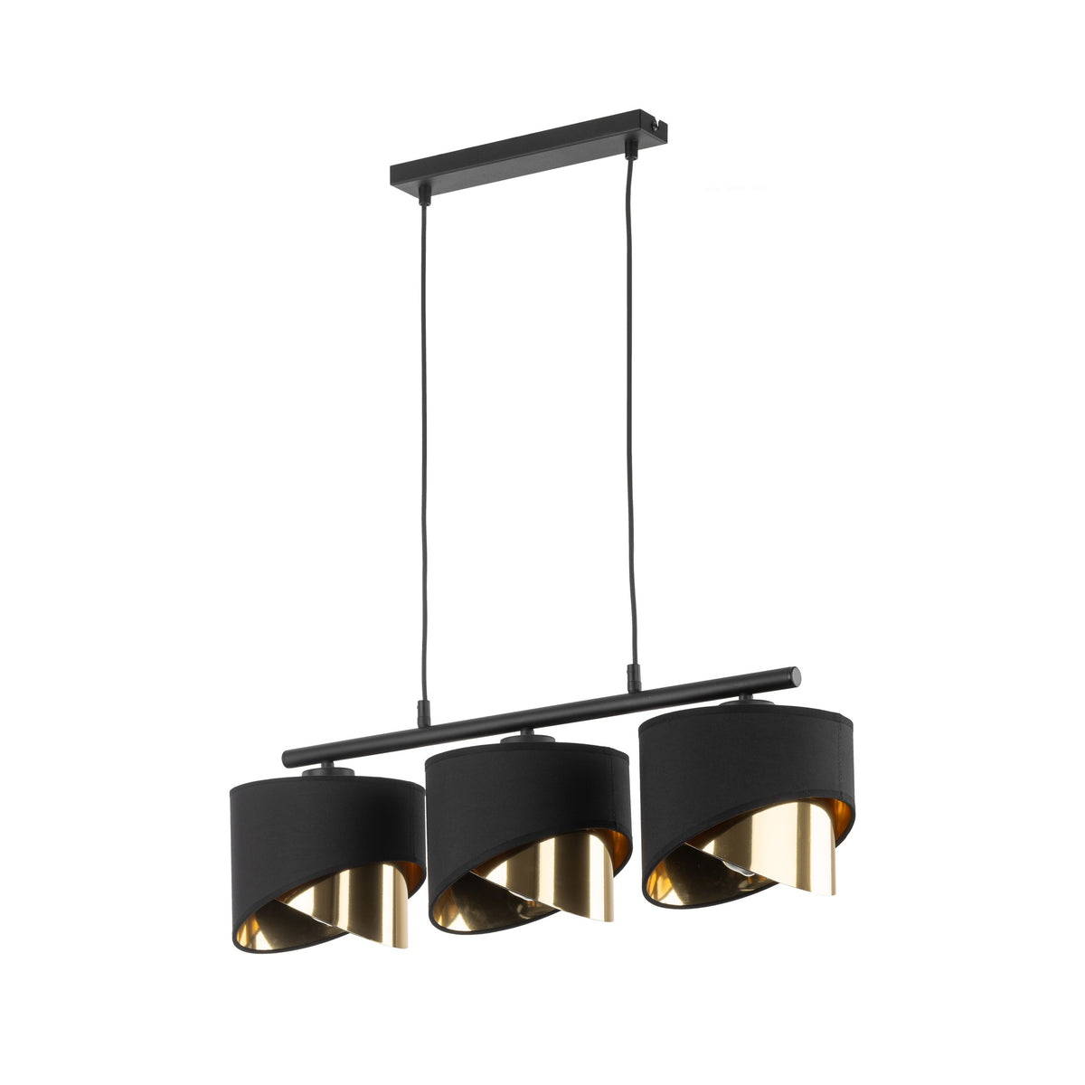 Lustră TK Lighting Grant 3, negru, 3 x E27, 4824