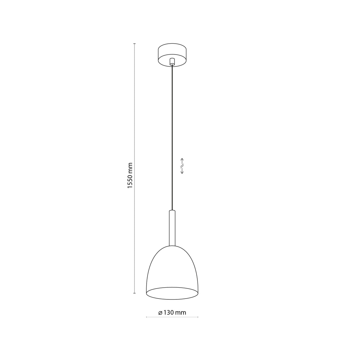 Pendul TK Lighting Nord 1, negru, 4870