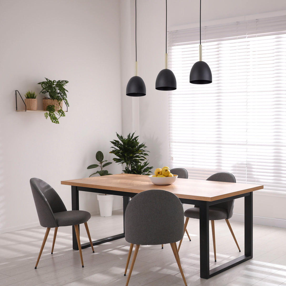 Lustră TK Lighting Nord 3, negru, 3 x E27, 4871