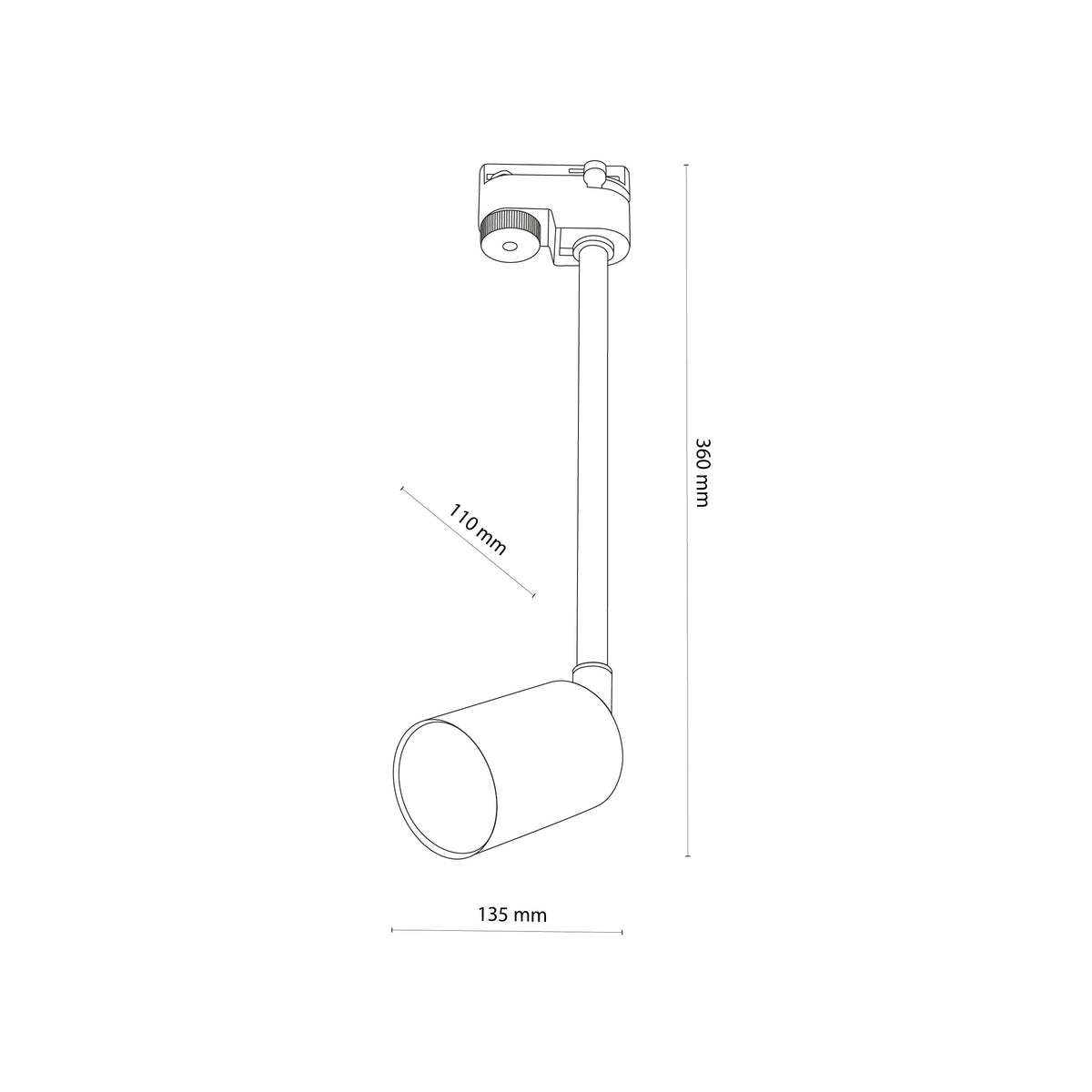 Spot pe șină TK Lighting Tracer Top Long 1, alb, 4888