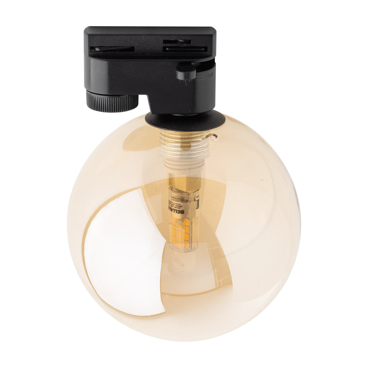 Spot pe șină TK Lighting Tracer Glass 1, negru, chihlimbar, 4924