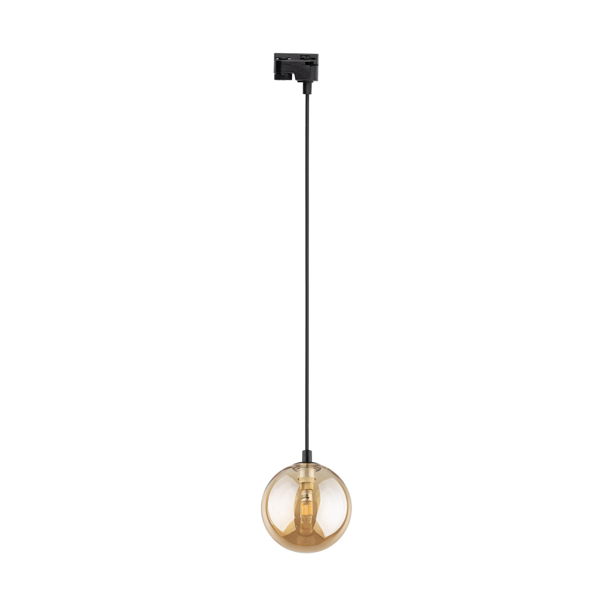 Spot pe șină TK Lighting Tracer Glass 1, negru, chihlimbar, 4928