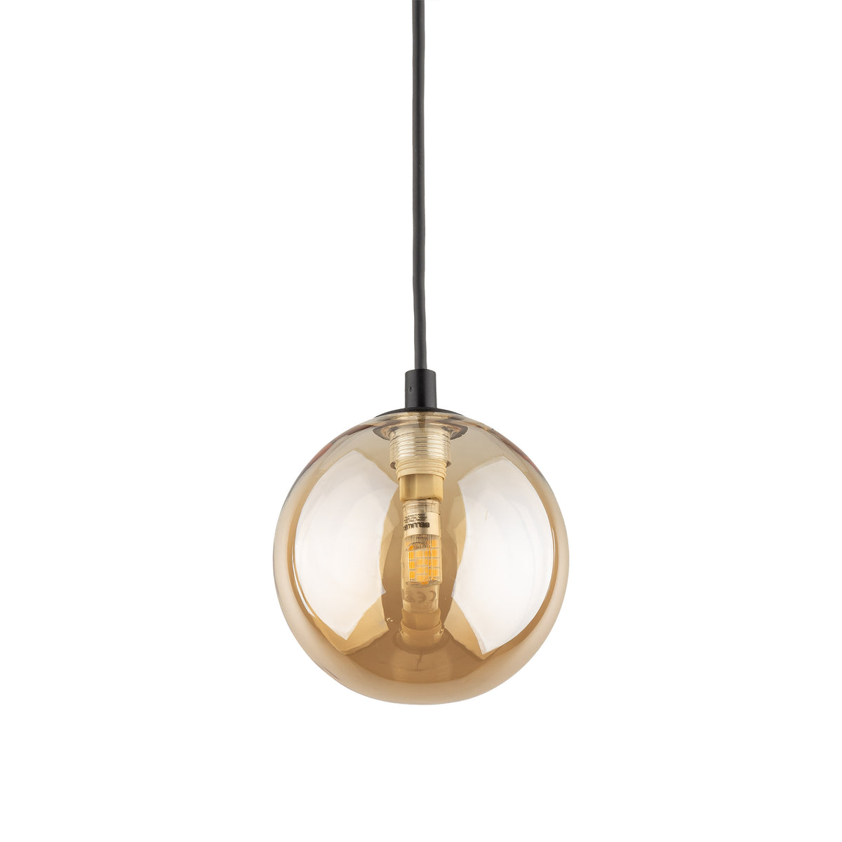 Spot pe șină TK Lighting Tracer Glass 1, negru, chihlimbar, 4928