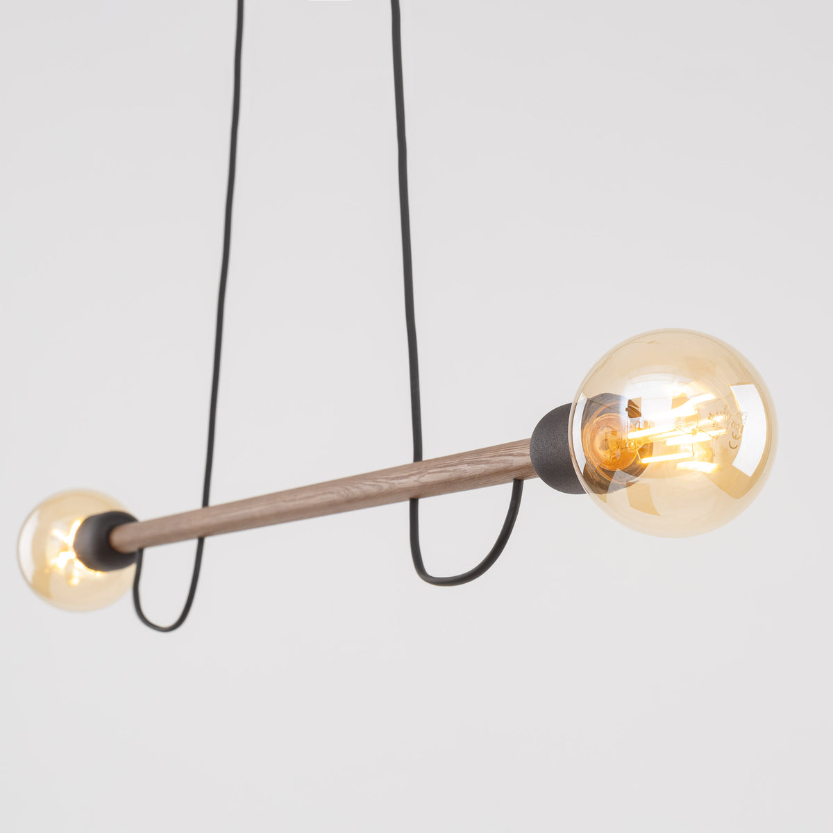 Lampa suspendata Helix Wood 1 brat, 2x E27 15W 4948