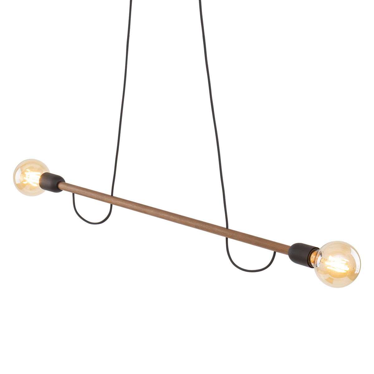 Lampa suspendata Helix Wood 1 brat, 2x E27 15W 4948