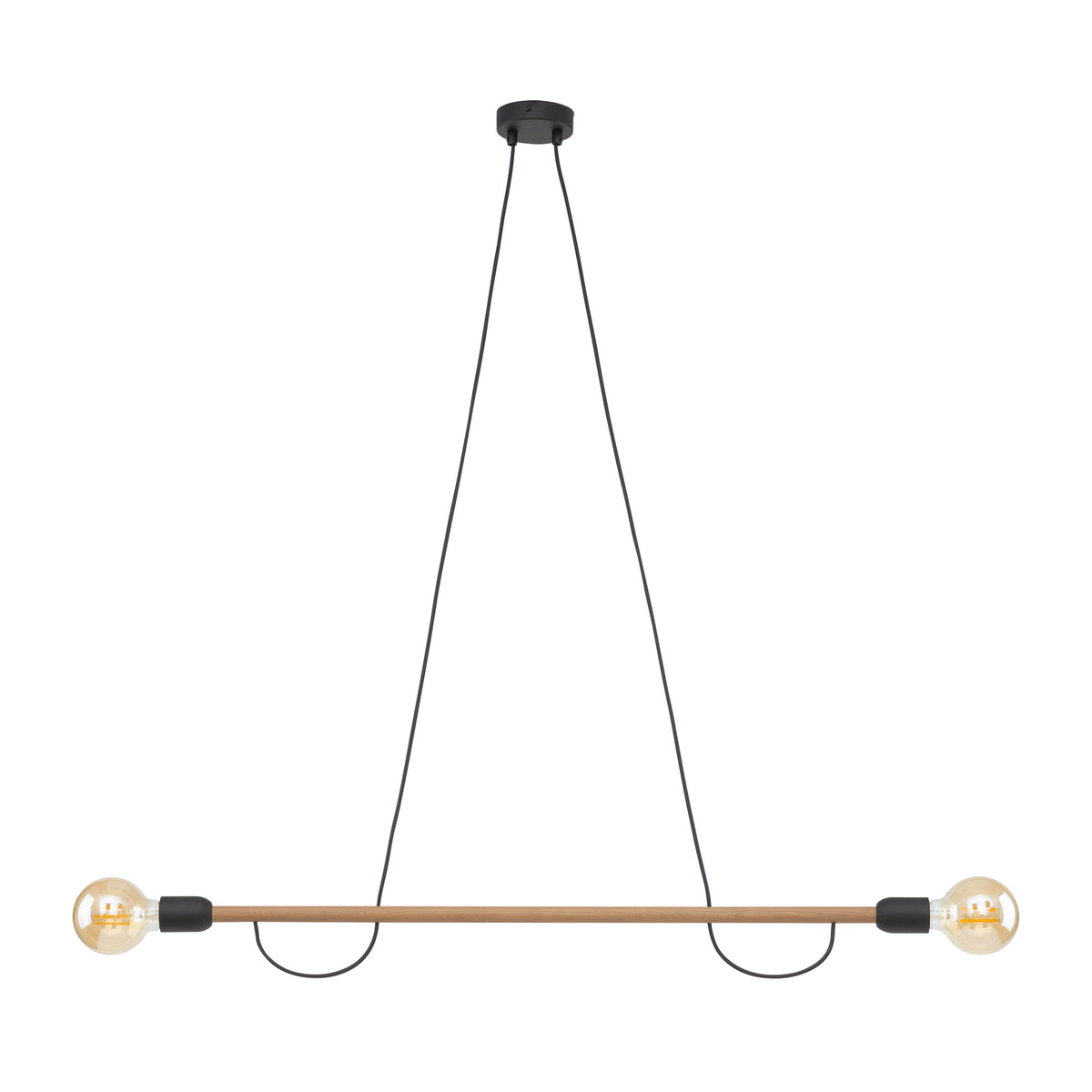 Lampa suspendata Helix Wood 1 brat, 2x E27 15W 4948