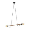 Lampa suspendata Helix Wood 1 brat, 2x E27 15W