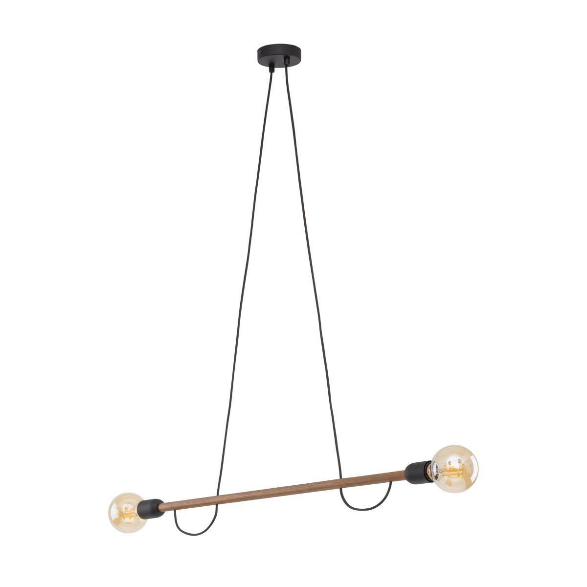 Lampă suspendată TK Lighting Helix 1 brat, lemn, 2x E27 15W, 4948
