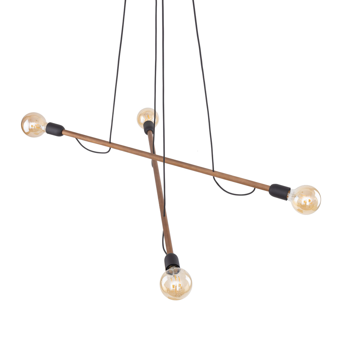 Lampa suspendata Helix Wood 2 brate, 2x E27 15W 4949