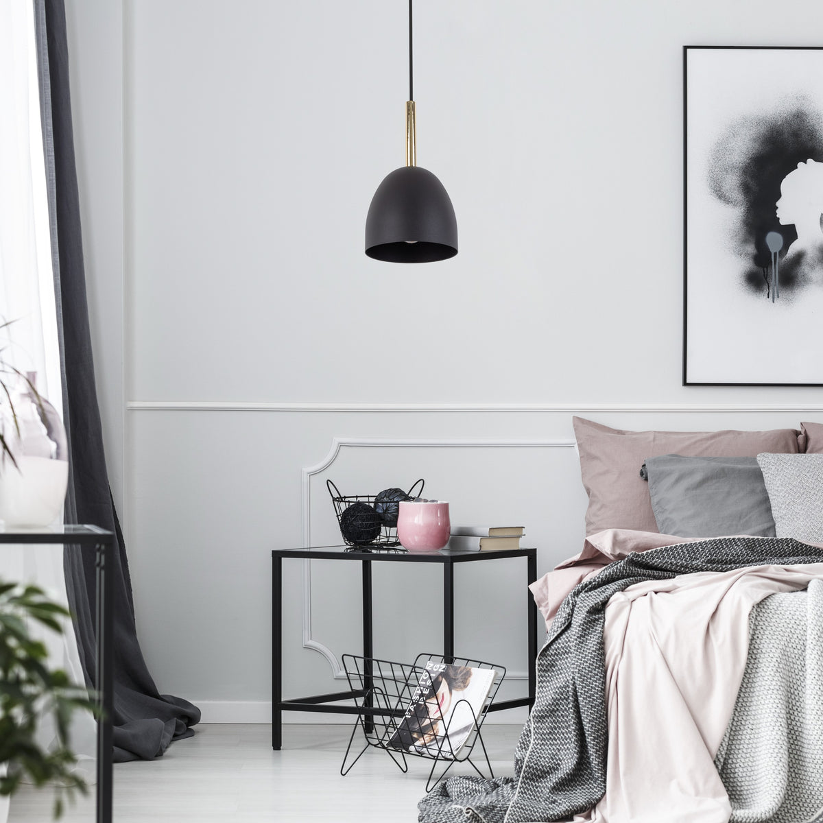 Pendul TK Lighting Nord 1, negru, 4870