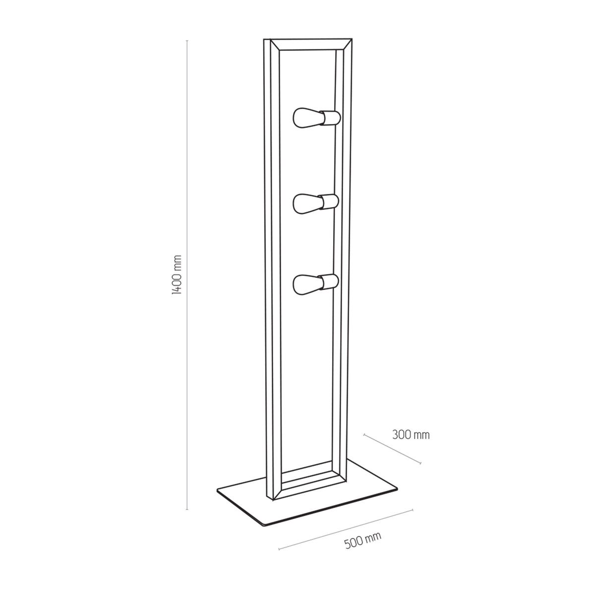 Lampadar TK Lighting Metro 3, 3 x E27, 5022
