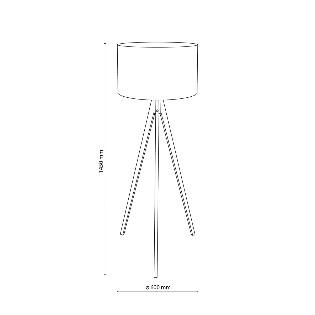 Lampadar TK Lighting Treviso 1 Fsc 100% SA-COC-006060, negru, 5039