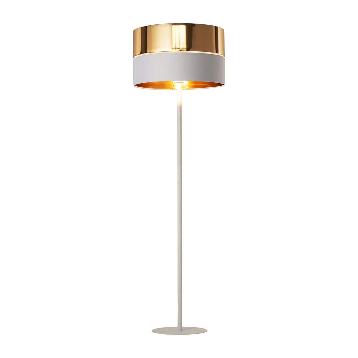 Lampadar TK Lighting Hilton 1, alb, auriu, 5074
