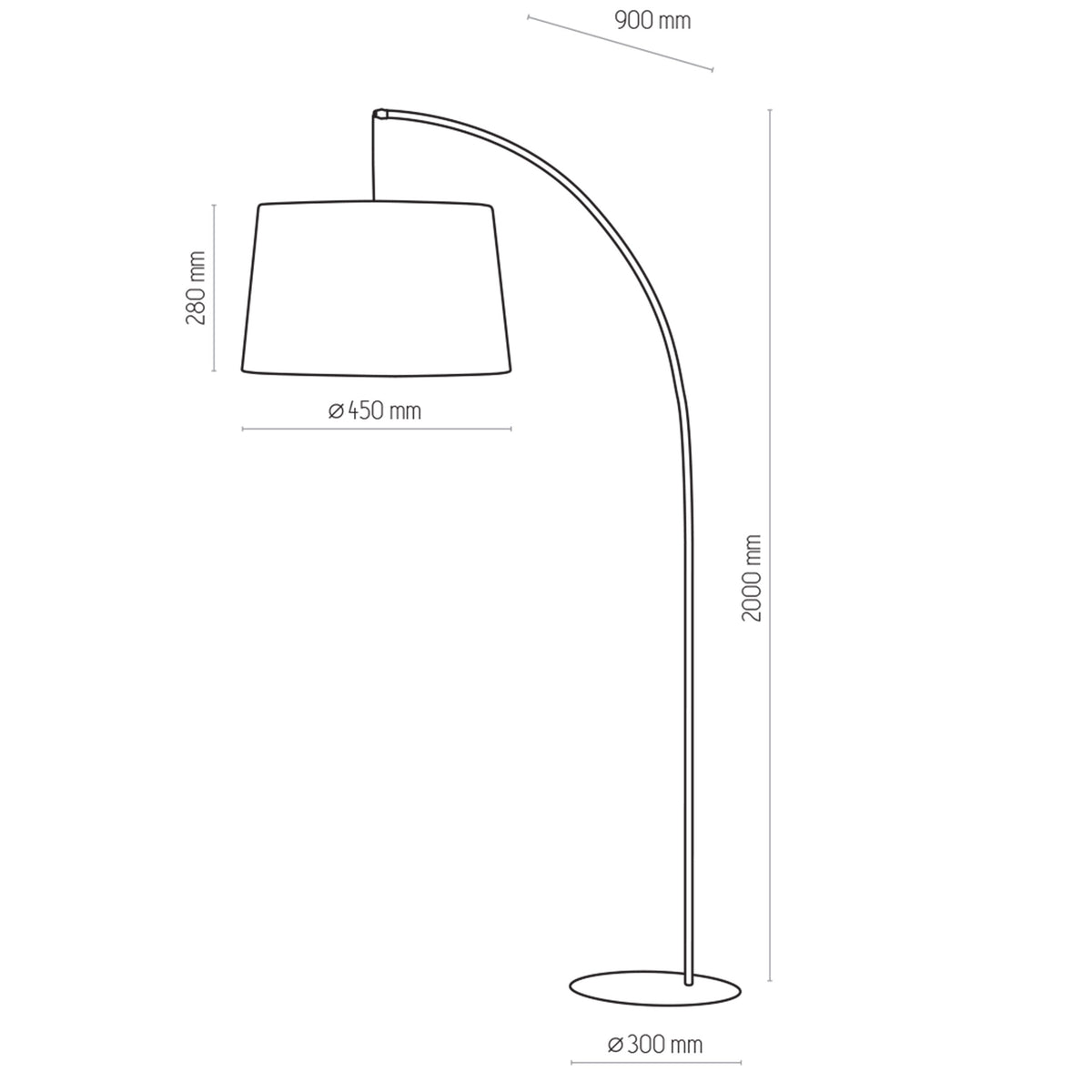 Lampadar TK Lighting Hang 1, negru, 5077