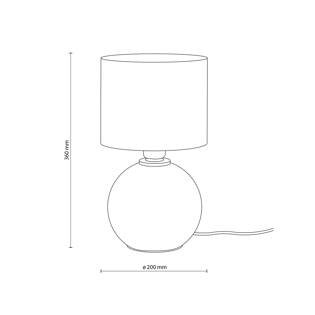 Veioză TK Lighting Palla Small 1, gri, 5086