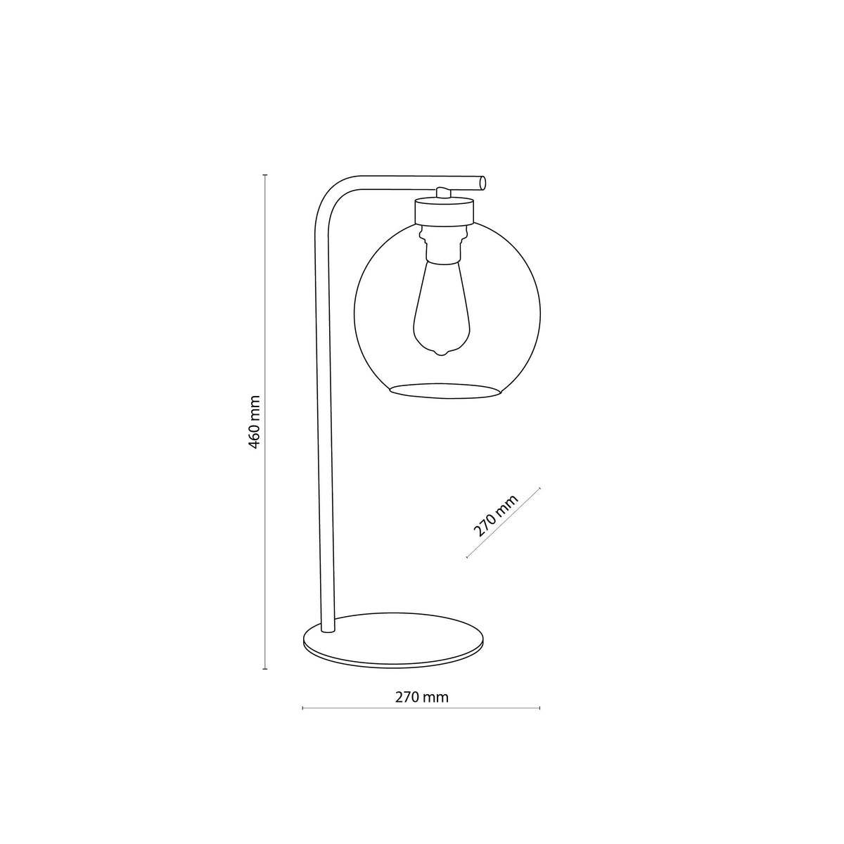 Aplică TK Lighting Cubus 1, grafit, 5102