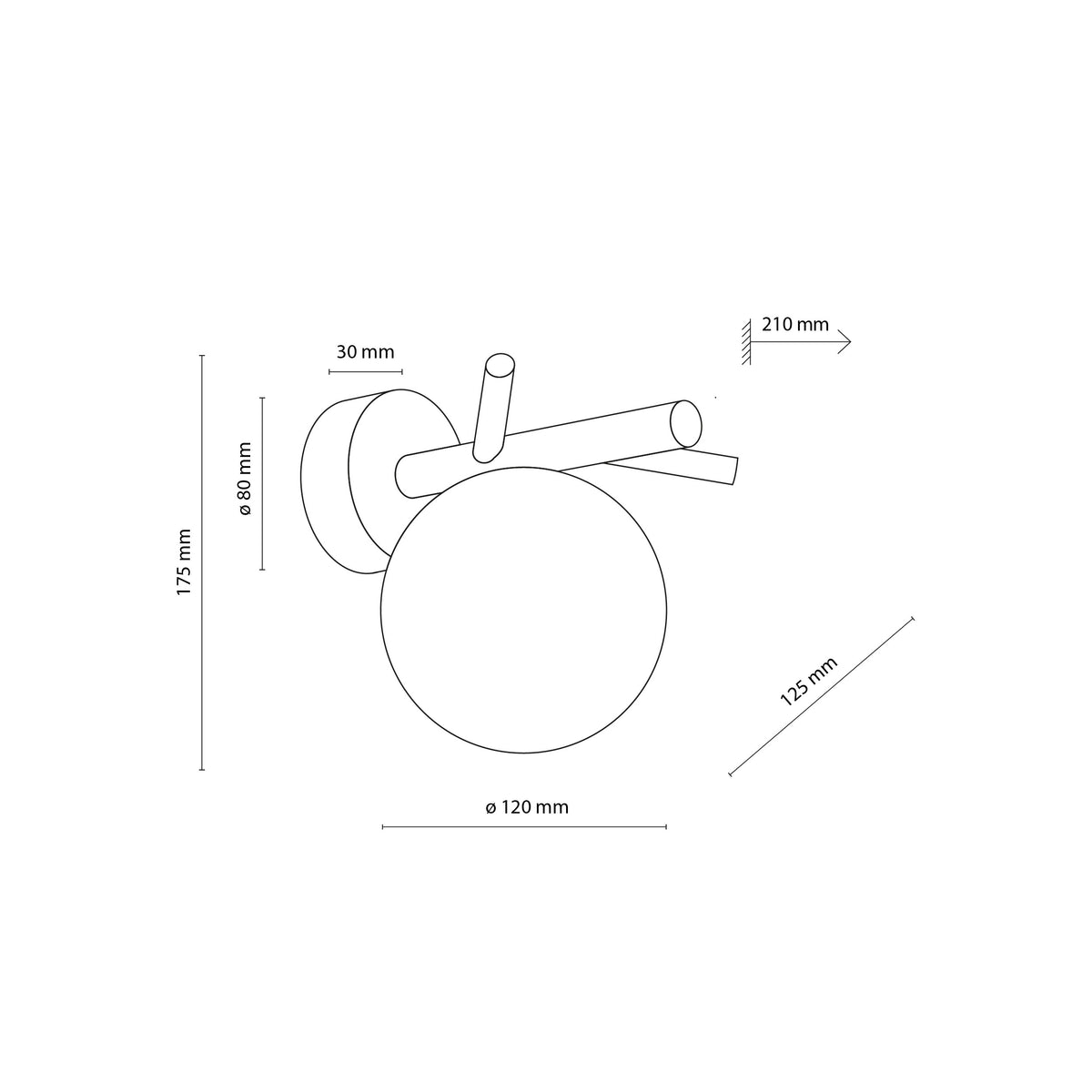 Aplică TK Lighting Sheron 1, alb, 5307