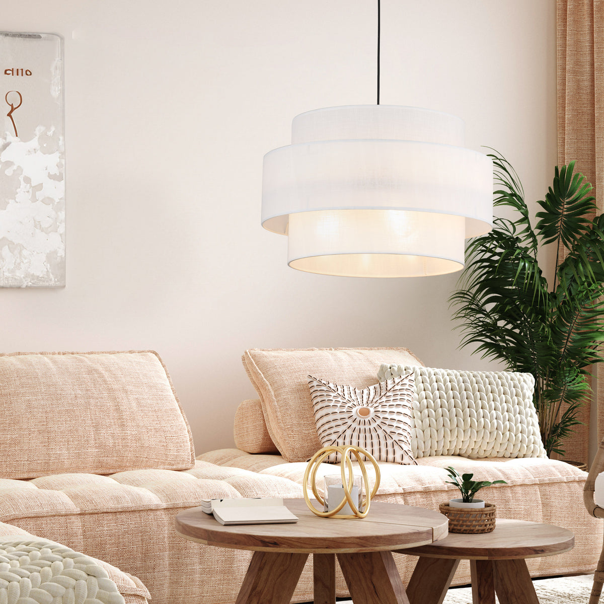 Lustră TK Lighting Calisto 3 500, alb, 3 x E27, 5363