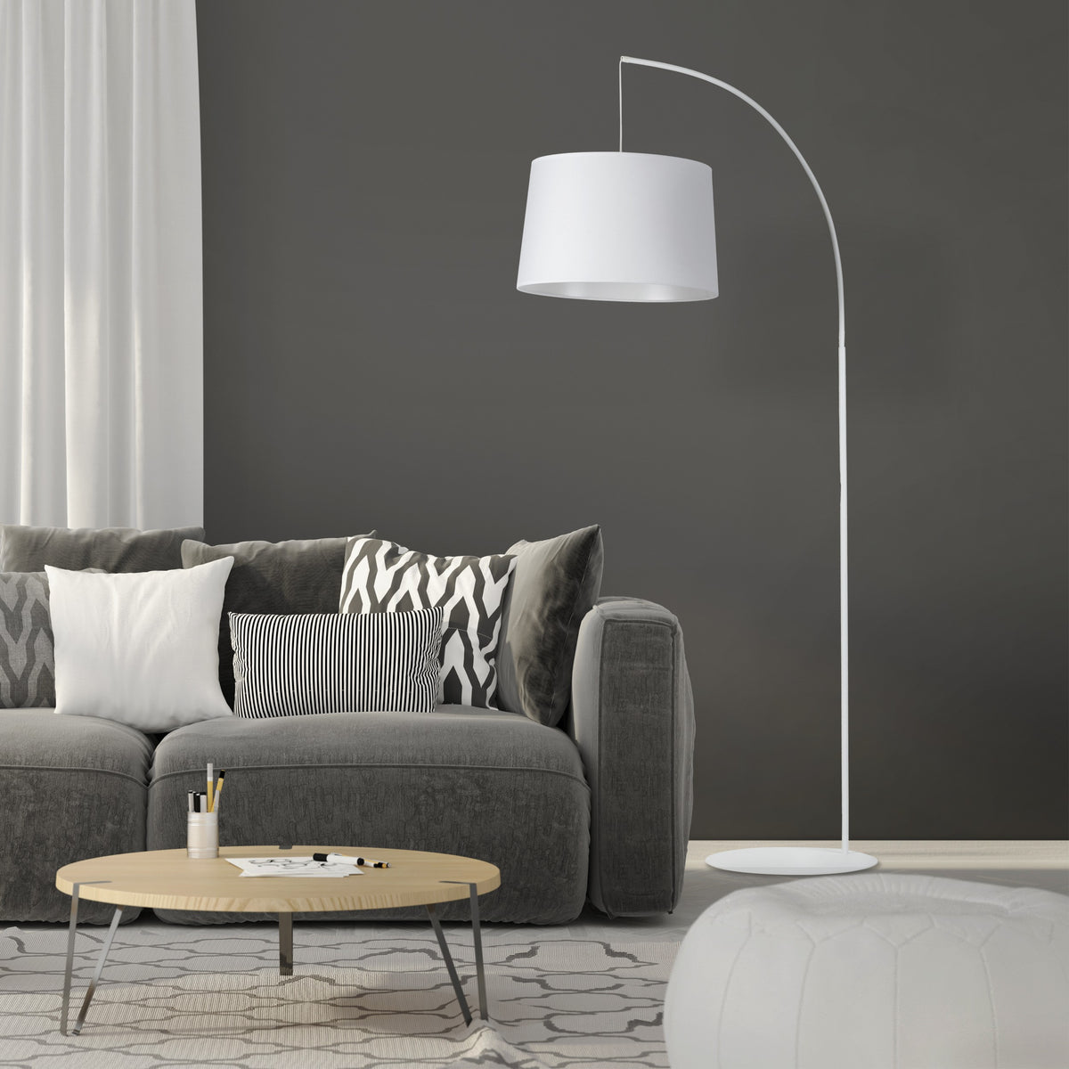 Lampadar TK Lighting Orta 1, alb, 5416