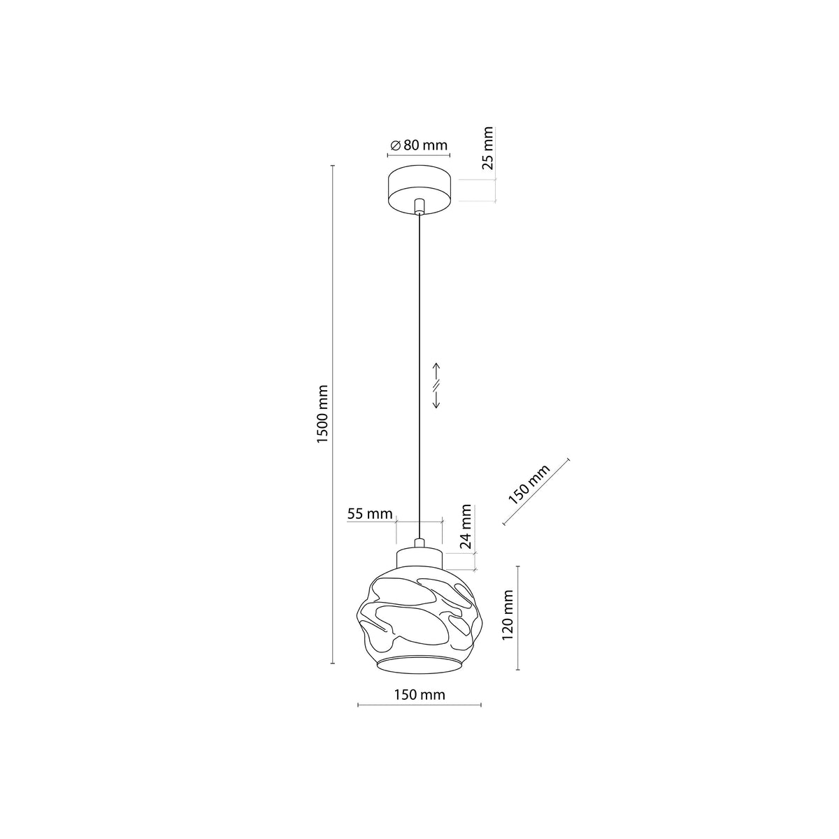 Pendul TK Lighting Zulia 1, 5724