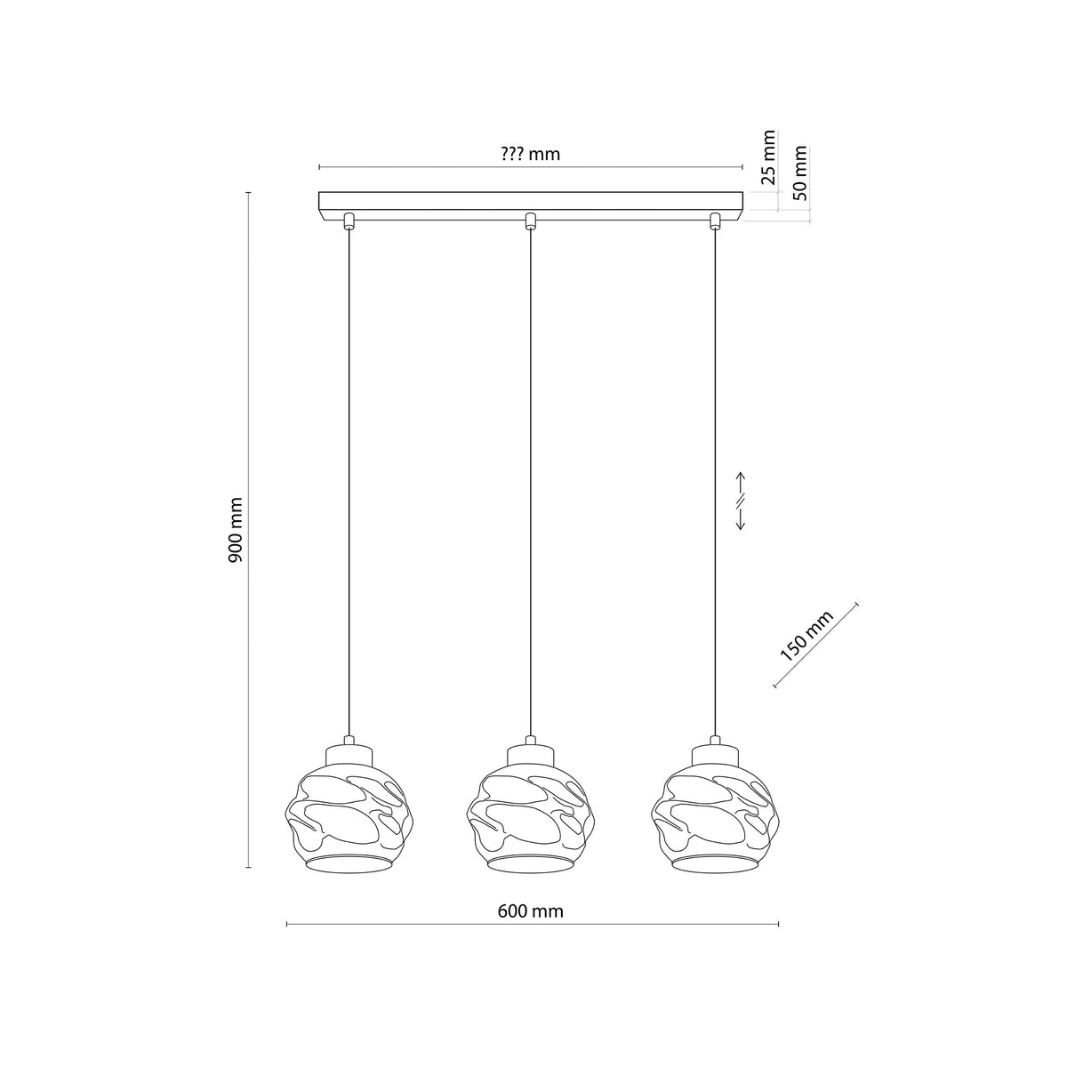 Lustră TK Lighting Zulia 3, 3 x E27, 5725