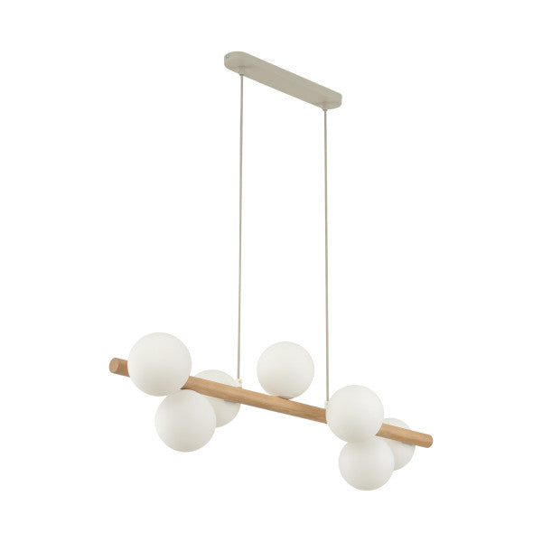 Lustră TK Lighting Estera 7, lemn, 5905