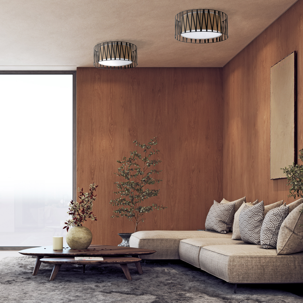 Plafonieră TK Lighting Harmony, natur, 5940