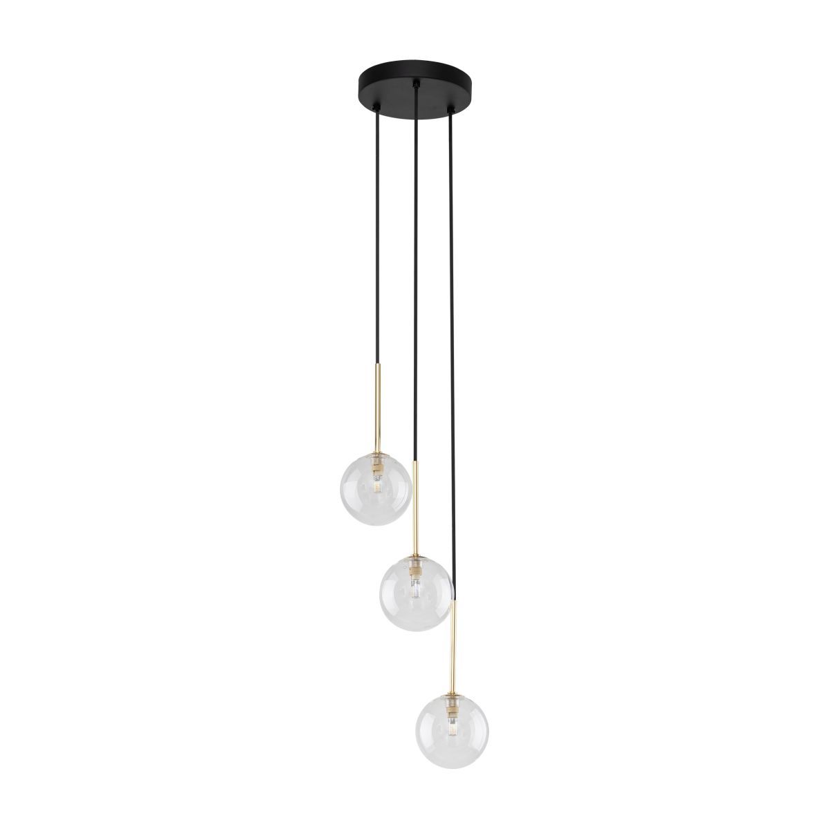 Lustră TK Lighting Nilos, negru/auriu, 5942