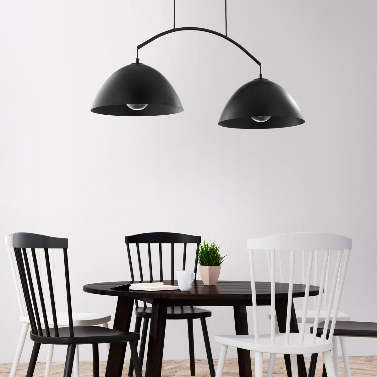Lustră TK Lighting Faro 2, negru, 2 x E27, 6008