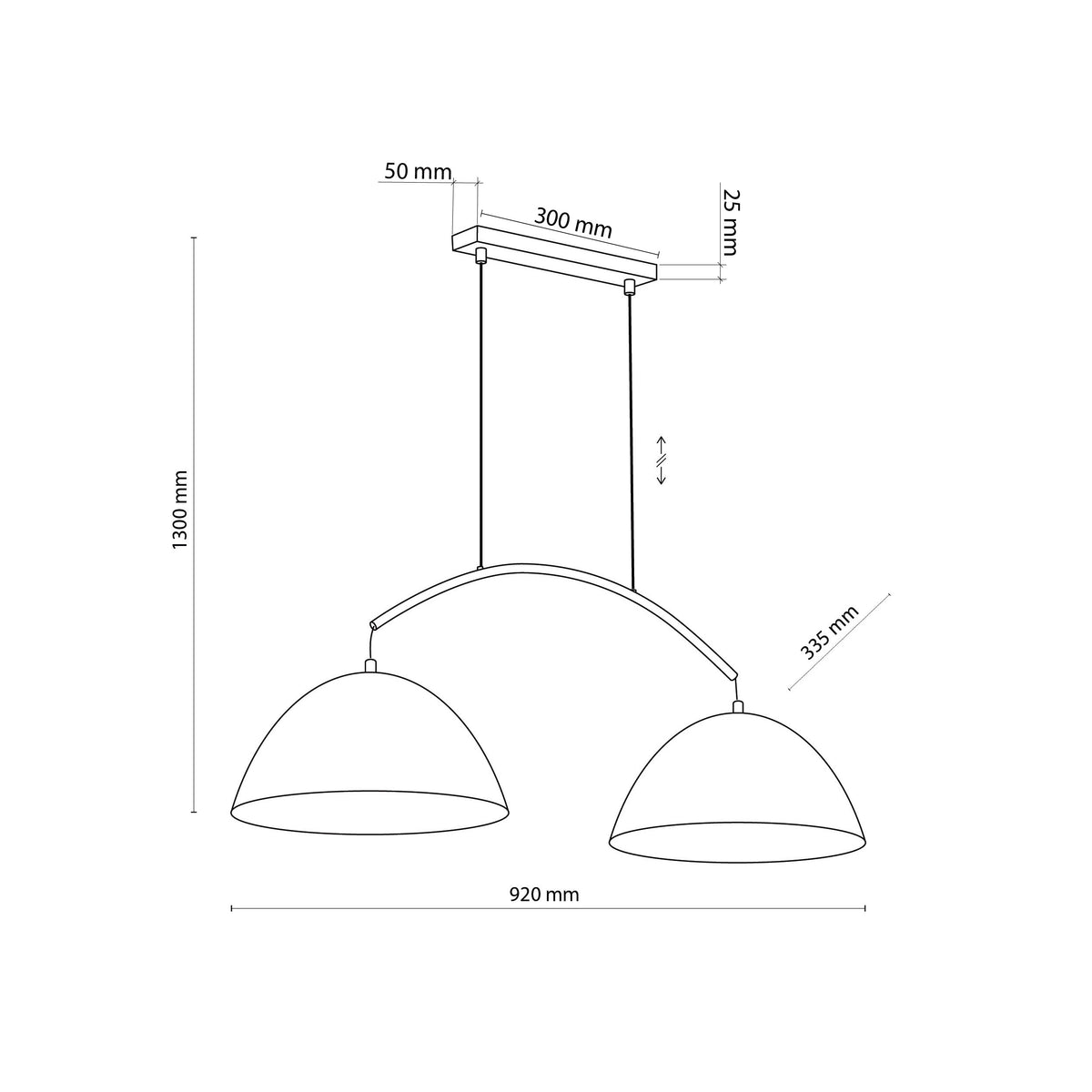 Lustră TK Lighting Faro 2, negru, 2 x E27, 6008