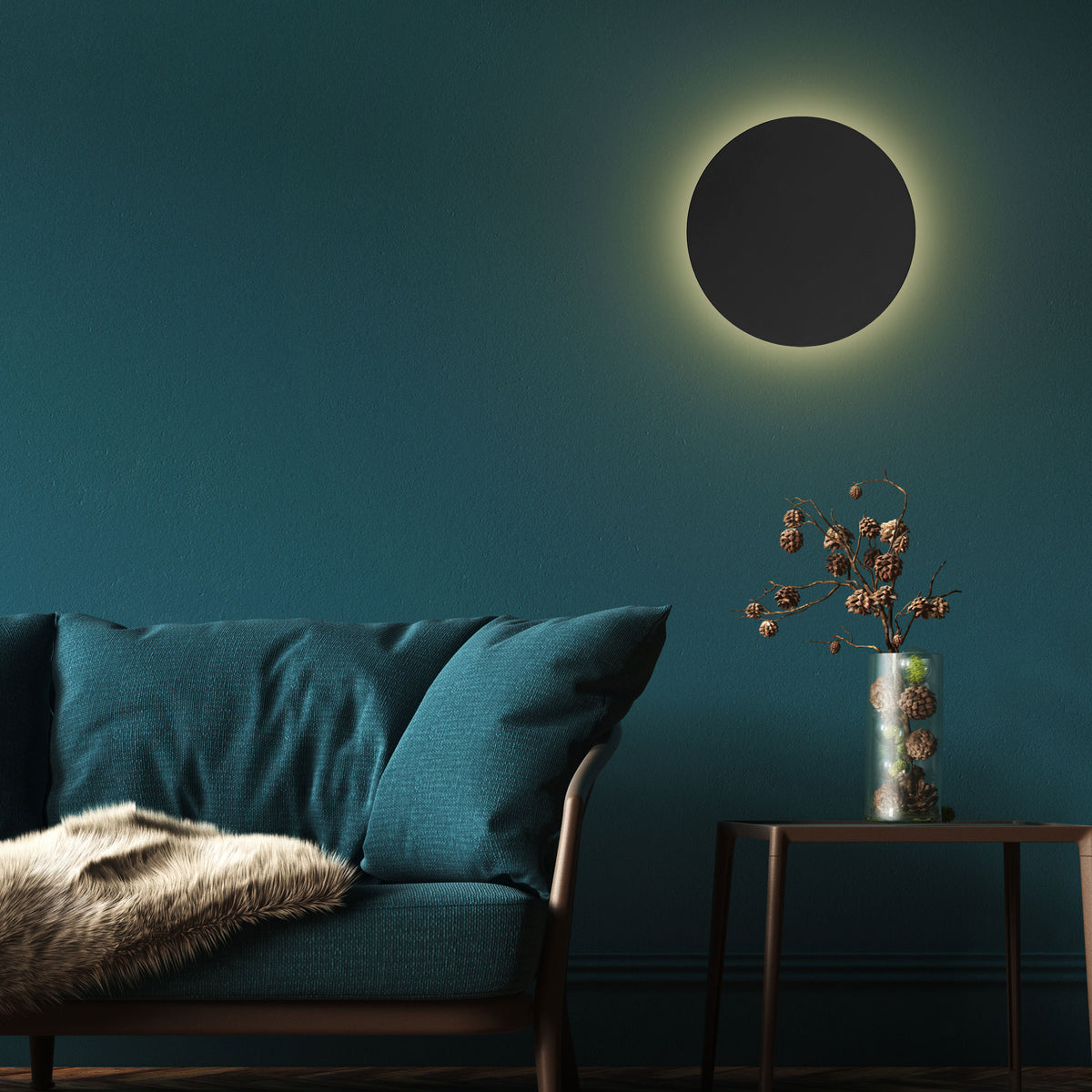 Lampa de perete Luna Black 40 cm TK 6014