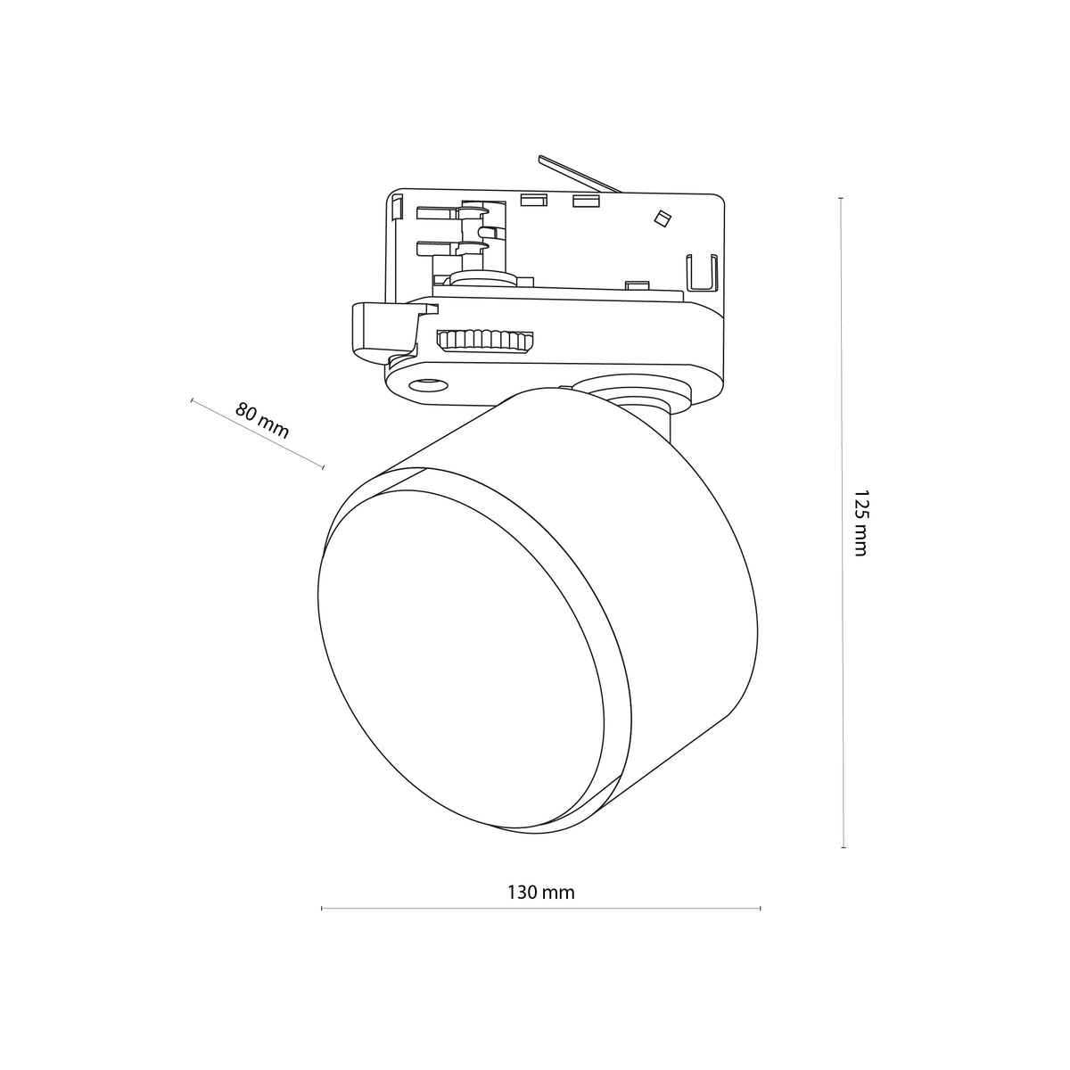 Spot pe șină TK Lighting Tracer Trifazat, alb, 6060