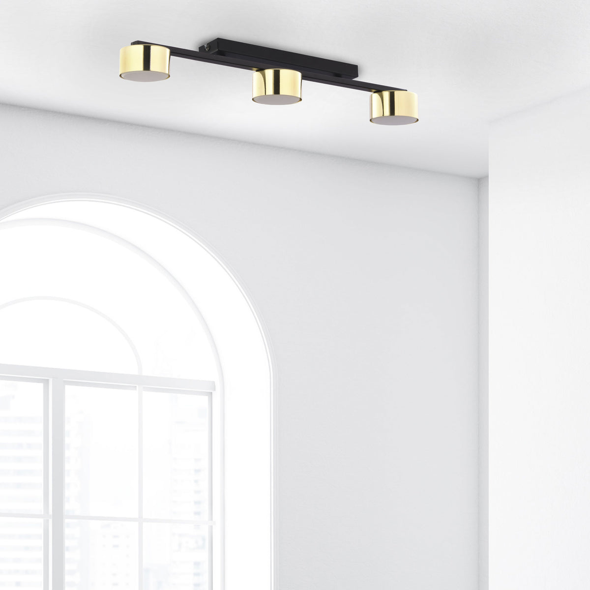 Plafonieră TK Lighting Dallas 3, auriu, negru, 6091