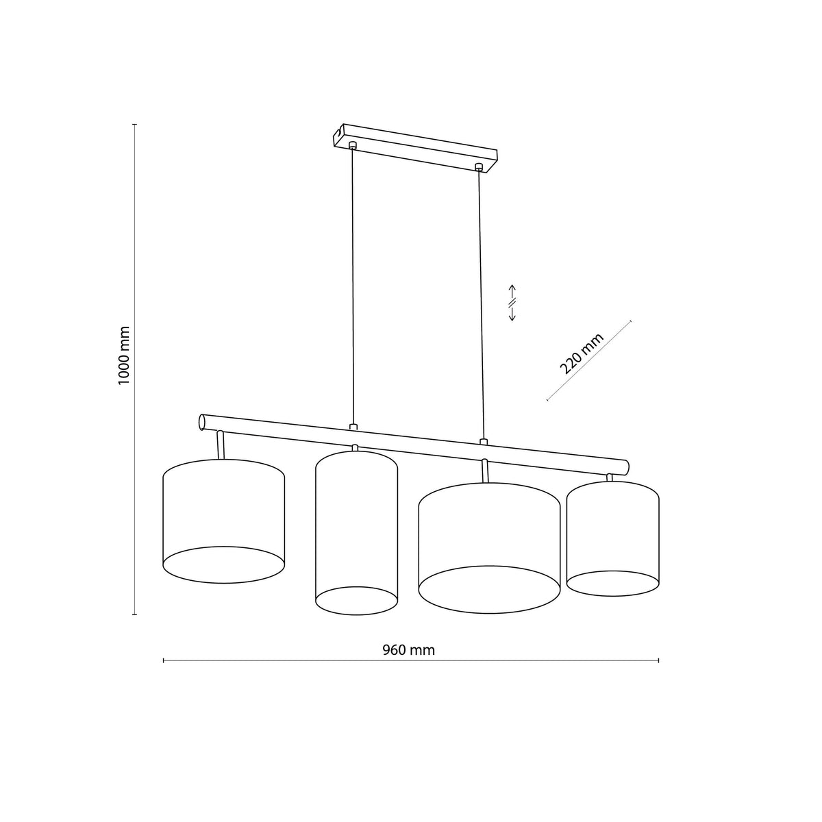 Lustră TK Lighting Deva 4 Fsc 100% SA-COC-006060, natur, 4 x E27, 6108