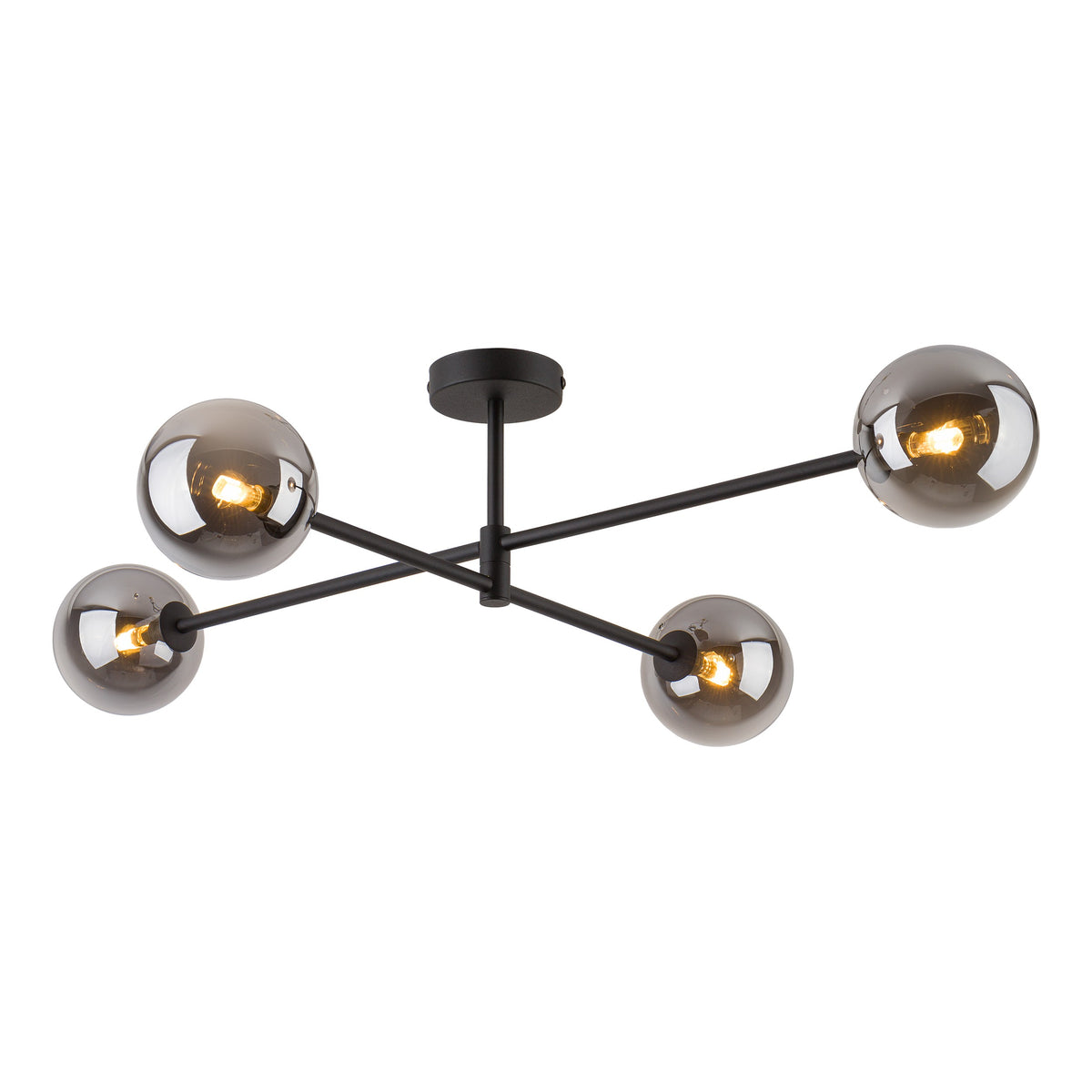 Plafonieră TK Lighting Sarius 4, negru, grafit, 4 x G9, 6235