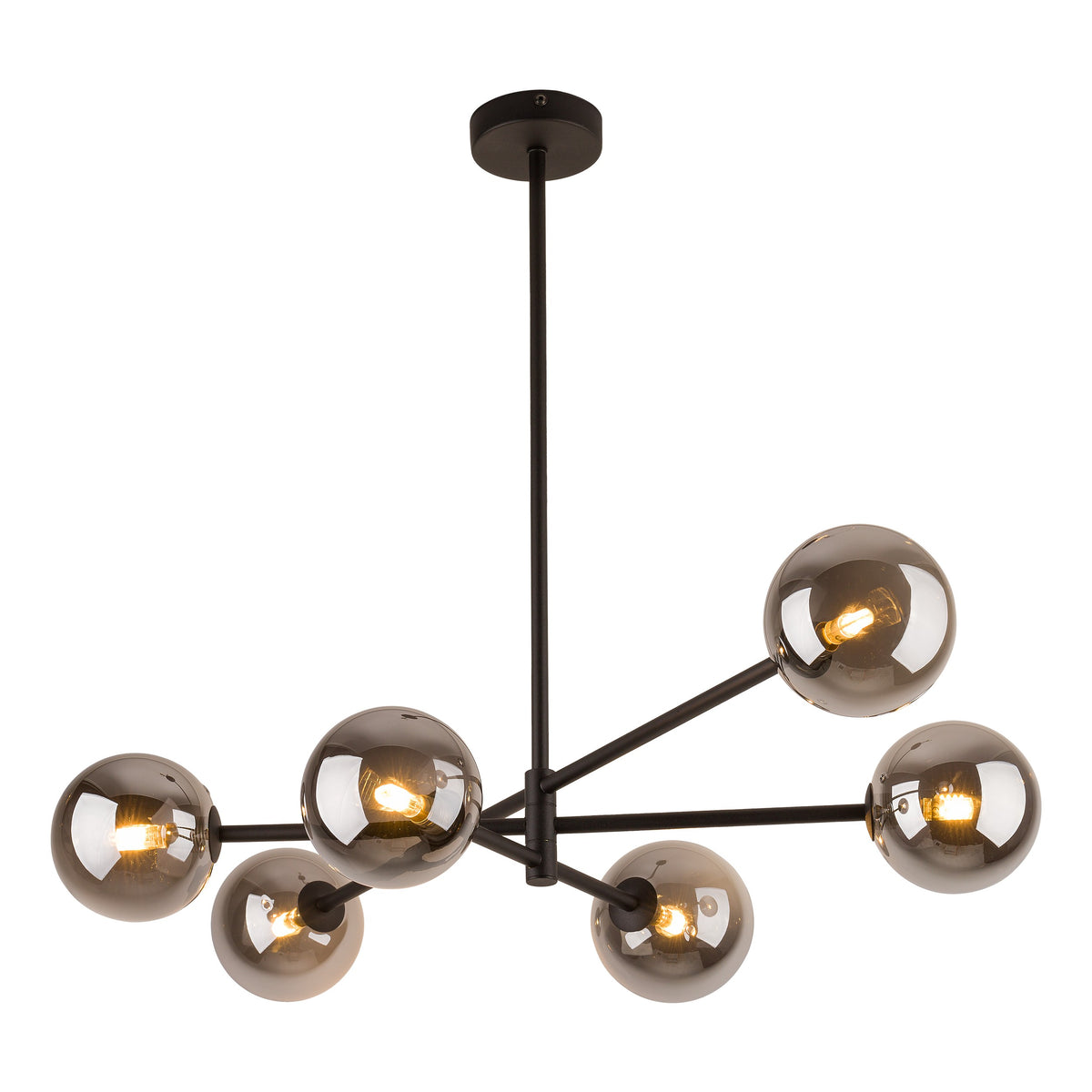 Plafonieră TK Lighting Sarius 6, negru, grafit, 6 x G9, 6236