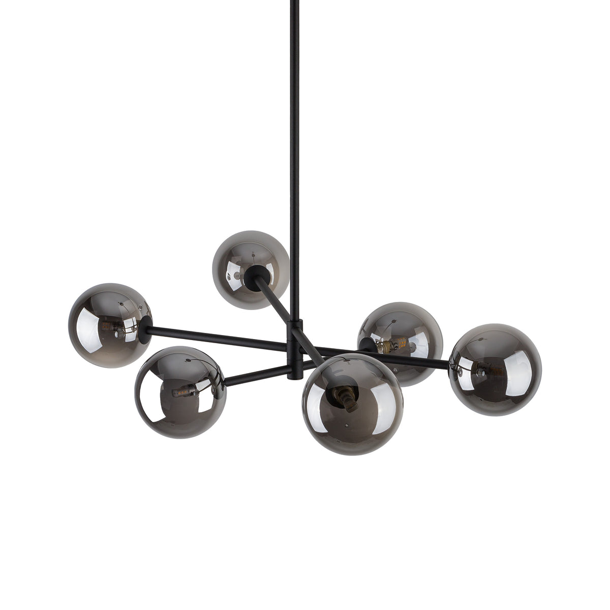 Plafonieră TK Lighting Sarius 6, negru, grafit, 6 x G9, 6236