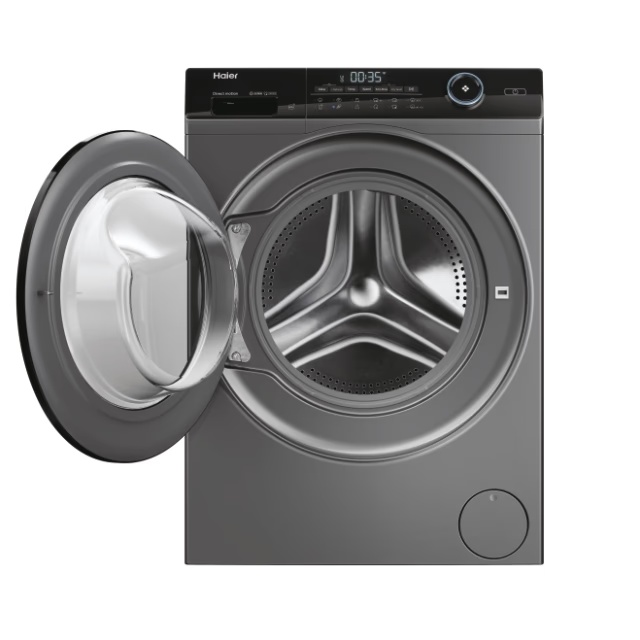 Mașină de spălat rufe cu uscător slim Haier HWD90B14959S8NUS, 9/6 kg, antracit