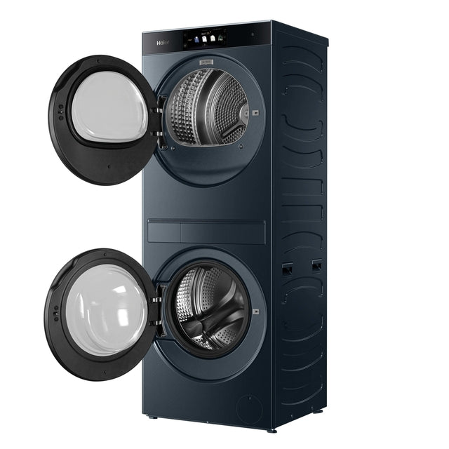 Centru de spălare și uscare Haier CLC108-GNU1-S, 10 kg / 8 kg, 1400 rpm, albastru
