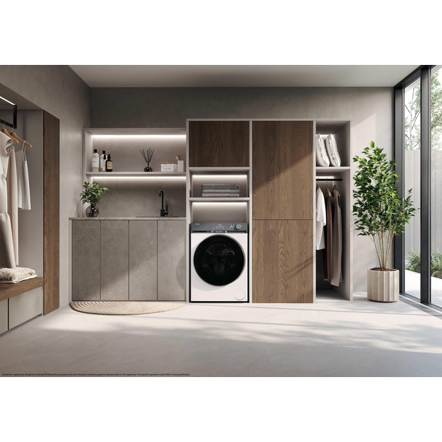 Mașină de spălat rufe cu uscător Haier HWD100-B14387US, 6 kg / 6 kg, 1400 rpm, neagră