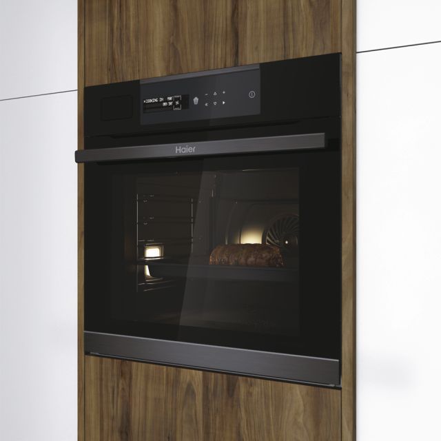 Cuptor încorporabil Haier HWO60SM5S9BH, 70 l, curățare pirolitică, negru