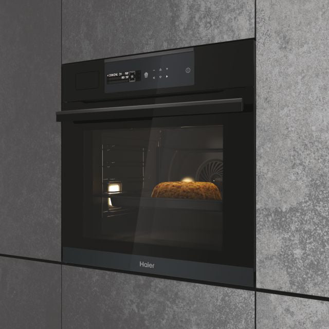 Cuptor încorporabil Haier HWO60SM6S9BH, 70 l, curățare pirolitică, negru