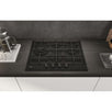 Plita incorporabila pe gaz HAVG5D4HB, 4 arzatoare, arzator Wok, grilaje fonta (3), 65 cm, sticla neagra