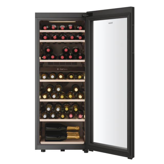 Răcitor de vinuri Haier HWS77GDAU1, 77 sticle, două zone