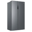Frigider side by side Haier HSR3918ENPG, 528l, Total No Frost, Multi air flow, Motor Inverter, Display LED, Super Cooling, Super Freezing, Clasa E, H 177 cm, Argintiu